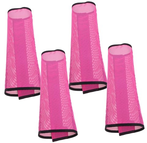Hohopeti 4 Piezas Protectores para Patas de Caballo Antimoscas Sueltos Malla Transpirable Resistente Cubiertas Elásticas para Mosquitos y