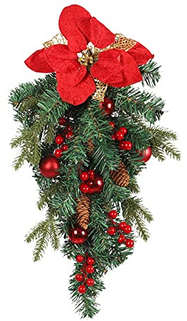 Decorazioni natalizie per esterni, decorazione natalizia per porta del garage, telo decorativo da appendere per porte esterne in tessuto per feste (J, taglia unica)