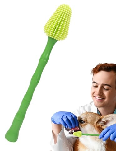 Erconsso Cepillo de dientes para perros pequeños, cepillado de 360 grados, cepillo de dientes de cerdas suaves para gatito, para aseo y mantenimiento, cuidado de la salud, higiene, rutina, diario