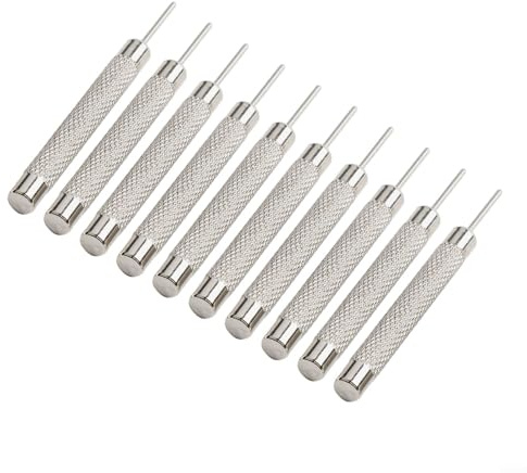 TDCuizent järnstift stansar set för klockarmband armband stiftborttagning och reparation, 10-delars handverktygssats (1,0 mm)