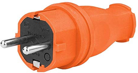 Presa Schuko con contatto di protezione, in gomma, IP44.