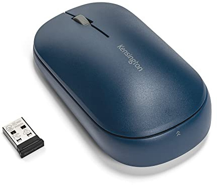 Kensington Wireless Mouse - SureTrack Dual Wireless Ambidextrous Mouse, Slim Mouse for Laptop, Desktop or Home Office, Works with Chrome, Mac, Windows and Android - Blue (K75350WW)