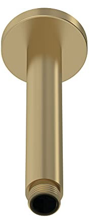 nuie ARM815 Arvan | Modern Bathroom Round Ceiling Mounted Shower Arm, 150mm, Brushed Brass