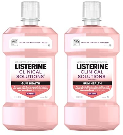 Listerine Clinical Solutions Gum Health Mouthwash, 33.8 fl.oz/1L x 2