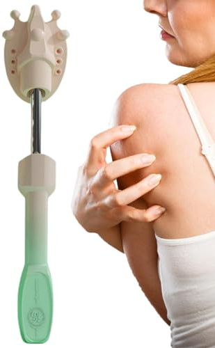 Rascador de espalda extensible, rascador de espalda alimentado por pilas, alivio motorizado de picazón con mango ajustable, rascador de masaje eléctrico, rascador corporal para piernas, espalda,