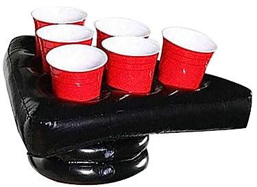 ibasenice Sombrero Inflable Soporte Bandeja para Bebidas PVC Triangular Divertido para Fiesta Piscina Niño Niña Adultos Familiar