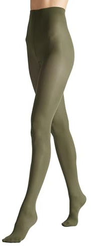 VENEZIANA NUOVA Satinelle 40 DEN Medias Coloridas Mujer - Microfibra - Mate Opacas - Suaves Cómodas - Estilo Elegante Casual - Oliva - M