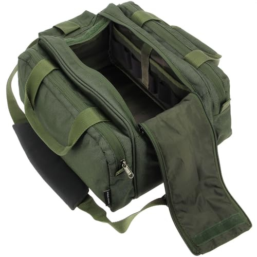 Cartridge Bag Holds Up to 250 Cartridges 3 External Pockets, Internal Storage, Adjustable Shoulder Strap Durable Shooting & Hunting Shotgun Rifle Accessory Ammo Carry Bag
