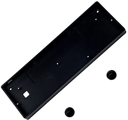 NPKC GH60 Étui en aluminium anodisé CNC pour clavier de jeu mécanique à 60 % compatible Poker2 Pok3r Faceu 60 avec pieds en aluminium (Noir)
