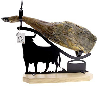 Artisania de la RAMBLA – Jambon à jambon rustique – Jambon de fer à jambon en fer forgé – Support à jambon – Jambon Toro – 58 x 20 x 60 cm