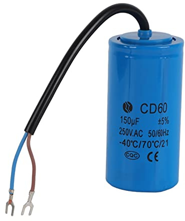 Nimomo Kondensator - CD60 Run-kondensator Med Trådledning 250V AC 150uF 50/60Hz För Motorluftkompressor