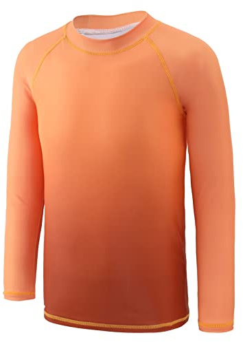 Boys Long Sleeve Swim Top Kids One Piece Rash Guard Swimsuit Boys Rash Vest Age 13-14 Years