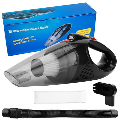 Miawtro Hand Vacuum, 120w Car Vacuum Cleaner Cordless Powerful, Rechargeable Handheld Vacuums Mini Hoover, Handheld Hoover, Hand Held Hoovers Equipped with Hose for Cleaning Cars, Carpets, Sofas