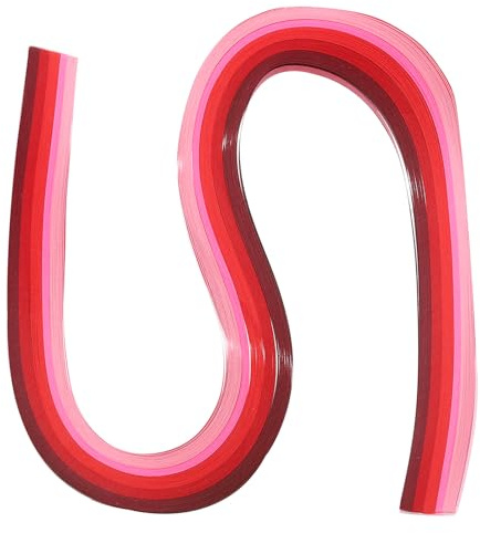 PATIKIL 540 x 5mm Rainbow Quilling Strips Paper,120 Pcs Origami Paper Quilling Strip for Art DIY Hand Craft Christmas, Gradient Red