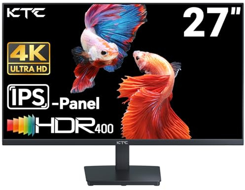 KTC 27 Inch 4K UHD Computer Monitor, IPS 3840×2160 Monitor with HDR400, DCI-P3 95%, 1.07 Billion Colors, HDMI DisplayPort, 60Hz PC Monitor, H27P27