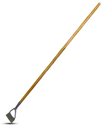 Carbon Steel Dutch Hoe - Long Handle Garden Hand Tool for Weeding Digging & Cultivating Soil Sharp Agricultural Hoe for Root Crops & Landscaping Weed Dig Crops Edging Tool Hardened & Tempered Steel