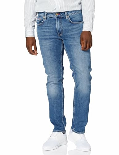 Tommy Hilfiger Herren Jeans Hose Core Straight Denton mit Stretch, Blau (Boston Indigo), 35W/34L