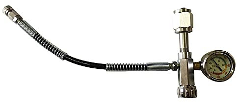 Acesunny Nachfülladapter Paintball Aufladeadapter 0-4500PSI Mit 60 CM Schlauch Paintball Füllstation Adapter Mit 6M Schlauch