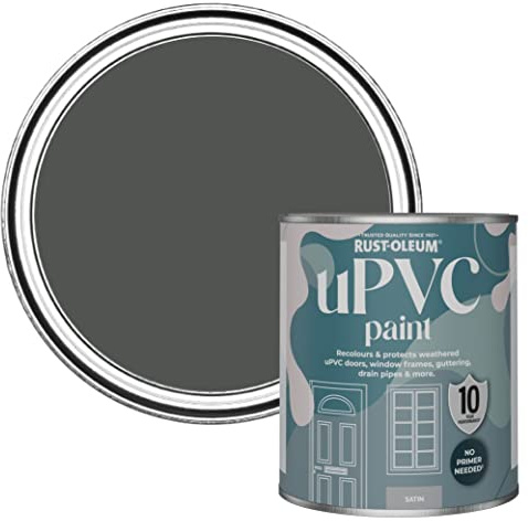 Rust-Oleum Grey uPVC Door and Window Paint In Satin Finish - Graphite 750ml