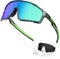 KAPVOE Polarisiert Fahrradbrille Herren Damen Rennrad Brille Sport Sonnenbrillen TR90 MTB Brille Radbrille Radsportbrille UV400 Schutz Sportbrille Radfahren MountainBike Laufen Volleyball Golf Grün