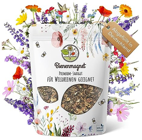 Semi di fiori selvatici premium per un prato fiorito colorato - Miscela di semi di fiori colorati e ricchi di nettare per api e farfalle (500 g (per minimo 100 m²))