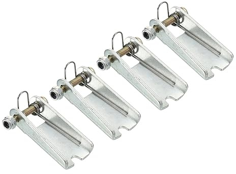 PATIKIL 1,7 Pollici Gancio Sicurezza Kit Chiusura, 4pz Metallo Traino Gancio Sostituzione per Forcella Gancio Rimorchio, Argento