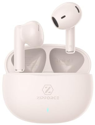 ZIPFORCE True Wireless Earbuds, in-Ear Bluetooth 5.3 Headphones 4-Mics ENC Clear Call, Bluetooth Earbuds Touch Control 30 Playtime, IPX5 Waterproof TWS, Light-Weight Earphones, Blue