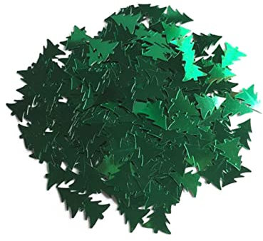 Amosfun Adornos Navideños en Forma de Árbol de Navidad en Miniatura Confeti para Esparcir sobre La Mesa para Regalar