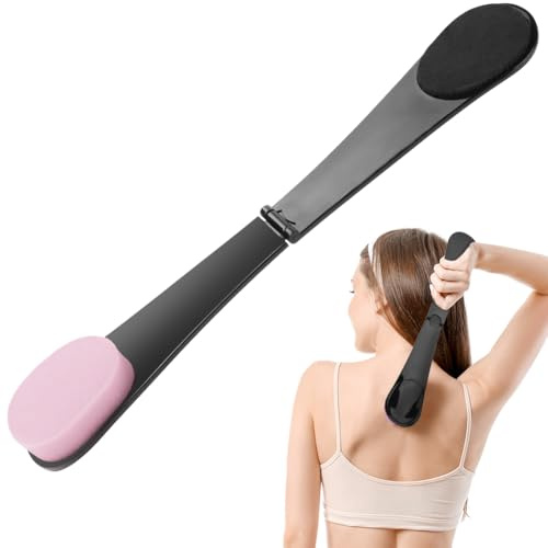 LOPHE Tanning Back Applicator, Applicateur Dos Autobronzant, Applicateur de lotion à manche, Applicateur arrière pour Le Dos des Femmes et hommes, les Zones Difficiles,Rose