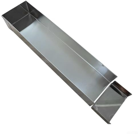 Jonikuper Pagnotta in acciaio inossidabile per teglia da 40 x 10 cm con coperchio rimovibile per cottura al tiramisù, torta rettangolare compatibile con forno e lavastoviglie (40 x 8 x 6 cm
