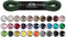 Mount Swiss Luxury Schuhbänder I Wasserabweisende und reißfeste Schnürsenkel rund ø 2-3 mm aus feiner Baumwolle/gewachst Farbe: Dark.Green, Länge: 100 cm