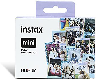 instax Limited edition 3 pack Deco mini film Bundle, Confetti, SKY Blue, Mermaid Borders, pack contains 3 x 10 shot film catridges