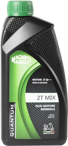 Quantum Energy Magneti Marelli Olio Minerale Premix 1L per Moto e Scooter 2 Tempi – Lubrificante Motore 2T Alta Protezione, Combustione Pulita e Prestazioni Affidabili