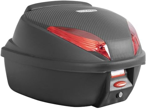 TEKNIX S-Line - Top Case Moto et Scooter 35L Noir/Carbone