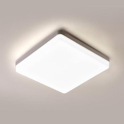 Comely Cuadrada Lámparas de Techo LED 48W 5400LM, Imperméable IP44 Plafón LED Luz neutra 4000K, 30cm Luz de Techo Moderno para Dormitorio Infantil Baño Cocina Sala de Estar