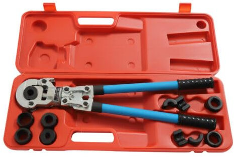 TuliperMood Alicates de crimpado, prensa manual V12-28 mm + TH16-32 mm tubo compuesto tubo de cobre, alicates de prensa de tubos, alicates de prensa de contorno, herramientas de mano