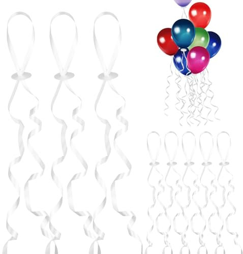 Dokeno Chiusure di Palloncino 150 Pezzi, Chiusure per Palloncini con Cordino, Palloncino con Clip con Sgancio Rapido, Palloncino Morsetto Chiusure a Palloncino per Decorazione Delle Feste e Festival