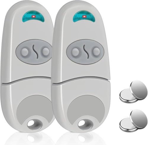 Fernbedienung Tor, 433,92 MHz Universal-Tor-Fernbedienung, 2 Stück Universal-Fernbedienung, kompatibel mit Top 432EV, 2 Kanäle