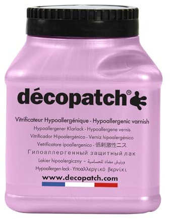 décopatch VAHY180AC - Flasche Klarlack Schutzlack, für alle Oberfläche, schnelltrocknend, satiniert und hypoallergenisch, 180 ml, 1 Stück