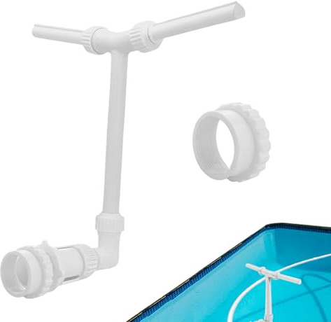 Pool Fountain, Du-al Spray Water Fountains for Aboves Ground/Inground Pools, 360° Adjustable Waterfall Pool Sprinkler Fountain, Pool Accessories for Relaxation & Cooling