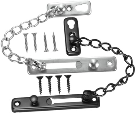 SEWACC 2 Piezas Cerradura de Cadena para Puerta y Ventana Acero Inoxidable Seguridad Infantil para Puertas Protección para Hogar y Oficina