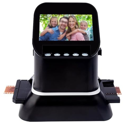 Oiyekntd Escáner de Diapositivas de Alta resolución, escáner de 120 películas, escáner de Negativos de Diapositivas de 22 megapíxeles, escáner de película Profesional con Pantalla LCD de 4,3