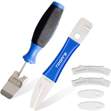 INQUIRLLY 6 Piece Bicycle Disc Brakes Repair Tool, Brake Piston Spreader And Resetter Fitted With Four Brake Pads, Bike Disc Alignment Tool For Road Bikes And Mountain Bikes