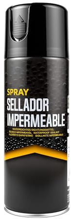 Etrexonline Spray Sellador Impermeable Negro 400 ml, para Grietas y Fugas, Secado Rápido, Alta Adherencia, para Metal, Madera, PVC y Cemento, Uso Interior y Exterior, 1 x 400 ml