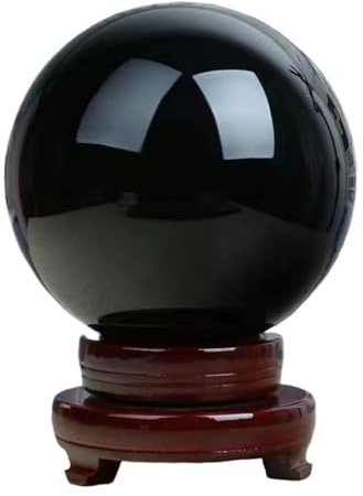 1 pieza de 20 mm obsidiana negra, esfera cristal, piedras mágicas for decoración del hogar sin base