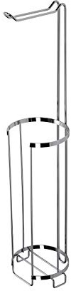 Croydex Free Standing Toilet Roll Holder - Chrome Plated Bathroom Storage Caddy - Holds 3 Spare Rolls - Simple and Practical Toilet Roll Storage Dispenser - Sleek Design for Any Bathroom