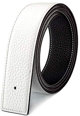 Vatee's Cinturones de cuero genuino reversibles para hombres/mujeres correa de cinturón de repuesto sin hebilla 32mm/34mm/38mm de ancho | Cinturón de piel auténtica de 3,2 cm, 3,4 cm, 3,8 cm de ancho, sin hebilla