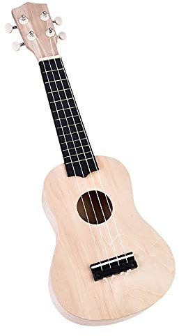 Ukulele 21 pouces, DIY Ukulélés Kit pour Adulte Enfant Kit de Bricolage Ukulélé Soprano Guitare en Bois pour Débutants pour Enfant 53X17.5x5.5cm