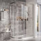 Lillie Bathroom Quadrant Single Sliding Door Shower Enclosure Universally Handed Aluminium Profile Toughened Glass – 1000 x 900mm