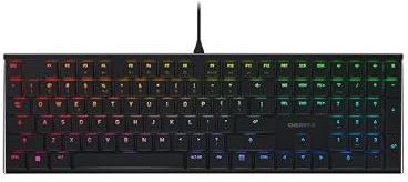 CHERRY MX 10.0N RGB, Flache Mechanische Gaming-Tastatur, EU-Layout (QWERTY), Kabelgebunden, Original CHERRY MX LOW PROFILE RGB SPEED Switches, Schwarz
